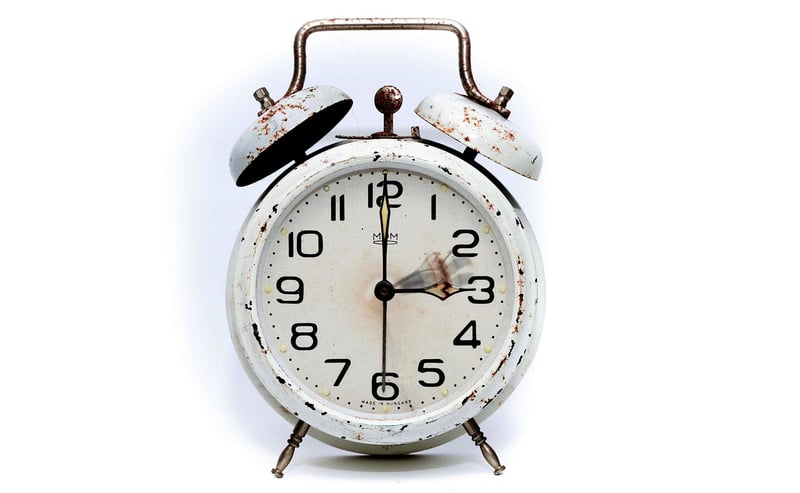 Clock showing the concept of time travel